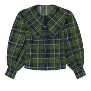 NWT WeWoreWhat Collar Puff Sleeve Top (XL)